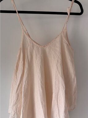 Lightweight Cream Spaghetti Strap Tank Top